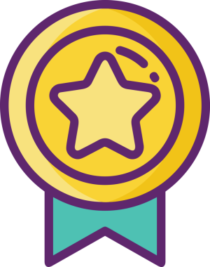 Kazanan ikon sembolü, ödül ödülünün renk tasarımı ile tasarımı ile tasvir edilmesi, modern grafik sanatları dijital tasarımı için mükemmel bir başarı ve zafer sembolü.