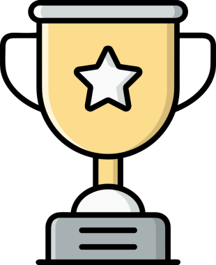 Kazanan ikon sembolü, ödül ödülünün renk tasarımı ile tasarımı ile tasvir edilmesi, modern grafik sanatları dijital tasarımı için mükemmel bir başarı ve zafer sembolü.