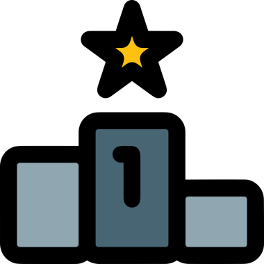 Kazanan ikon sembolü, ödül ödülünün renk tasarımı ile tasarımı ile tasvir edilmesi, modern grafik sanatları dijital tasarımı için mükemmel bir başarı ve zafer sembolü.