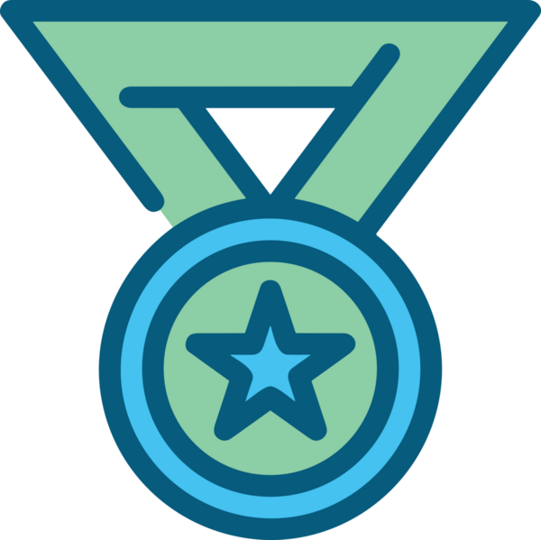 Kazanan ikon sembolü, ödül ödülünün renk tasarımı ile tasarımı ile tasvir edilmesi, modern grafik sanatları dijital tasarımı için mükemmel bir başarı ve zafer sembolü.