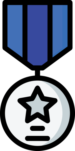 Kazanan ikon sembolü, ödül ödülünün renk tasarımı ile tasarımı ile tasvir edilmesi, modern grafik sanatları dijital tasarımı için mükemmel bir başarı ve zafer sembolü.