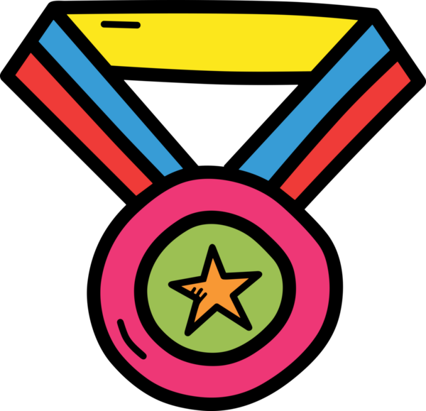 Kazanan ikon sembolü, ödül ödülünün renk tasarımı ile tasarımı ile tasvir edilmesi, modern grafik sanatları dijital tasarımı için mükemmel bir başarı ve zafer sembolü.