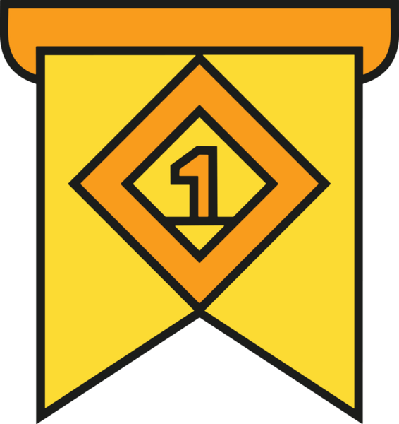 Kazanan ikon sembolü, ödül ödülünün renk tasarımı ile tasarımı ile tasvir edilmesi, modern grafik sanatları dijital tasarımı için mükemmel bir başarı ve zafer sembolü.