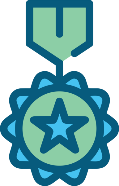 Kazanan ikon sembolü, ödül ödülünün renk tasarımı ile tasarımı ile tasvir edilmesi, modern grafik sanatları dijital tasarımı için mükemmel bir başarı ve zafer sembolü.