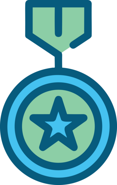 Kazanan ikon sembolü, ödül ödülünün renk tasarımı ile tasarımı ile tasvir edilmesi, modern grafik sanatları dijital tasarımı için mükemmel bir başarı ve zafer sembolü.