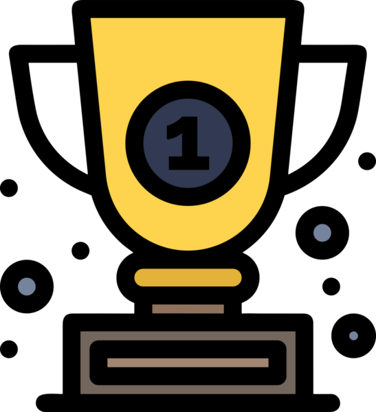 Kazanan ikon sembolü, ödül ödülünün renk tasarımı ile tasarımı ile tasvir edilmesi, modern grafik sanatları dijital tasarımı için mükemmel bir başarı ve zafer sembolü.