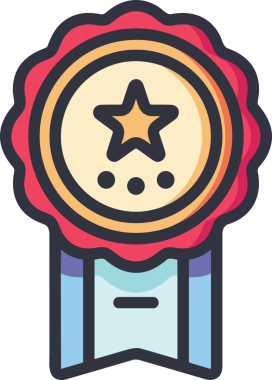 Kazanan ikon sembolü, ödül ödülünün renk tasarımı ile tasarımı ile tasvir edilmesi, modern grafik sanatları dijital tasarımı için mükemmel bir başarı ve zafer sembolü.