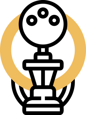 Kazanan ikon sembolü, ödül ödülünün renk tasarımı ile tasarımı ile tasvir edilmesi, modern grafik sanatları dijital tasarımı için mükemmel bir başarı ve zafer sembolü.