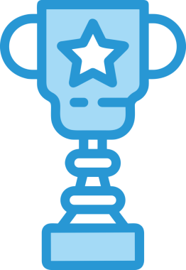 Kazanan ikon sembolü, ödül ödülünün renk tasarımı ile tasarımı ile tasvir edilmesi, modern grafik sanatları dijital tasarımı için mükemmel bir başarı ve zafer sembolü.