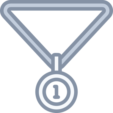 Kazanan ikon sembolü, ödül ödülünün renk tasarımı ile tasarımı ile tasvir edilmesi, modern grafik sanatları dijital tasarımı için mükemmel bir başarı ve zafer sembolü.