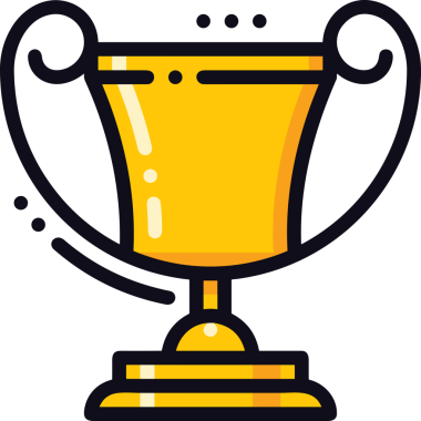 Kazanan ikon sembolü, ödül ödülünün renk tasarımı ile tasarımı ile tasvir edilmesi, modern grafik sanatları dijital tasarımı için mükemmel bir başarı ve zafer sembolü.