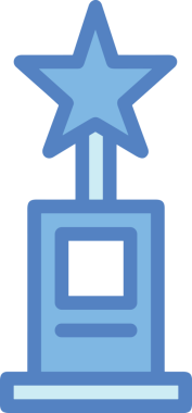 Kazanan ikon sembolü, ödül ödülünün renk tasarımı ile tasarımı ile tasvir edilmesi, modern grafik sanatları dijital tasarımı için mükemmel bir başarı ve zafer sembolü.