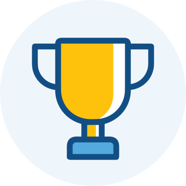 Kazanan ikon sembolü, ödül ödülünün renk tasarımı ile tasarımı ile tasvir edilmesi, modern grafik sanatları dijital tasarımı için mükemmel bir başarı ve zafer sembolü.