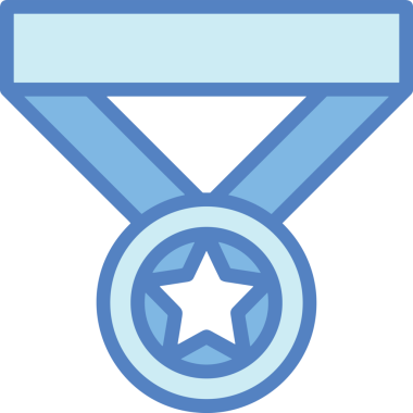 Kazanan ikon sembolü, ödül ödülünün renk tasarımı ile tasarımı ile tasvir edilmesi, modern grafik sanatları dijital tasarımı için mükemmel bir başarı ve zafer sembolü.