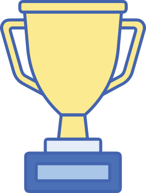 Kazanan ikon sembolü, ödül ödülünün renk tasarımı ile tasarımı ile tasvir edilmesi, modern grafik sanatları dijital tasarımı için mükemmel bir başarı ve zafer sembolü.