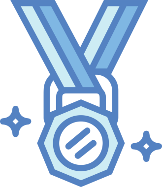Kazanan ikon sembolü, ödül ödülünün renk tasarımı ile tasarımı ile tasvir edilmesi, modern grafik sanatları dijital tasarımı için mükemmel bir başarı ve zafer sembolü.