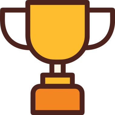 Kazanan ikon sembolü, ödül ödülünün renk tasarımı ile tasarımı ile tasvir edilmesi, modern grafik sanatları dijital tasarımı için mükemmel bir başarı ve zafer sembolü.