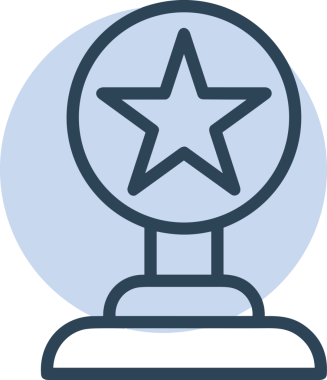 Kazanan ikon sembolü, ödül ödülünün renk tasarımı ile tasarımı ile tasvir edilmesi, modern grafik sanatları dijital tasarımı için mükemmel bir başarı ve zafer sembolü.