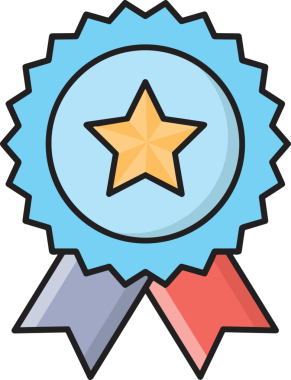 Kazanan ikon sembolü, ödül ödülünün renk tasarımı ile tasarımı ile tasvir edilmesi, modern grafik sanatları dijital tasarımı için mükemmel bir başarı ve zafer sembolü.