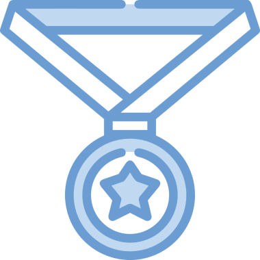 Kazanan ikon sembolü, ödül ödülünün renk tasarımı ile tasarımı ile tasvir edilmesi, modern grafik sanatları dijital tasarımı için mükemmel bir başarı ve zafer sembolü.