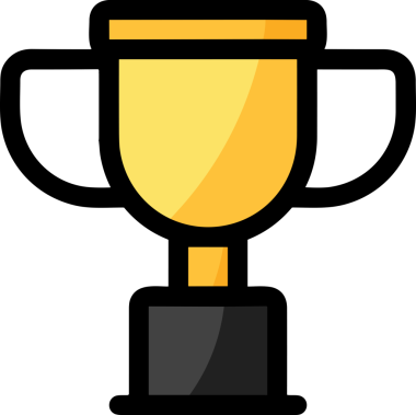 Kazanan ikon sembolü, ödül ödülünün renk tasarımı ile tasarımı ile tasvir edilmesi, modern grafik sanatları dijital tasarımı için mükemmel bir başarı ve zafer sembolü.