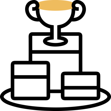 Kazanan ikon sembolü, ödül ödülünün renk tasarımı ile tasarımı ile tasvir edilmesi, modern grafik sanatları dijital tasarımı için mükemmel bir başarı ve zafer sembolü.