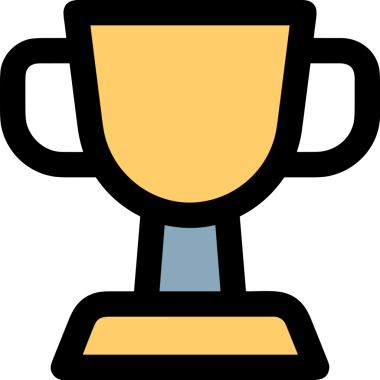 Kazanan ikon sembolü, ödül ödülünün renk tasarımı ile tasarımı ile tasvir edilmesi, modern grafik sanatları dijital tasarımı için mükemmel bir başarı ve zafer sembolü.