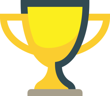 Kazanan ikon sembolü, ödül ödülünün renk tasarımı ile tasarımı ile tasvir edilmesi, modern grafik sanatları dijital tasarımı için mükemmel bir başarı ve zafer sembolü.