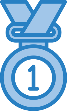 Kazanan ikon sembolü, ödül ödülünün renk tasarımı ile tasarımı ile tasvir edilmesi, modern grafik sanatları dijital tasarımı için mükemmel bir başarı ve zafer sembolü.