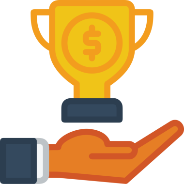 Kazanan ikon sembolü, ödül ödülünün renk tasarımı ile tasarımı ile tasvir edilmesi, modern grafik sanatları dijital tasarımı için mükemmel bir başarı ve zafer sembolü.