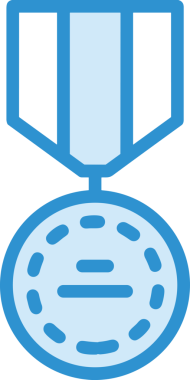 Kazanan ikon sembolü, ödül ödülünün renk tasarımı ile tasarımı ile tasvir edilmesi, modern grafik sanatları dijital tasarımı için mükemmel bir başarı ve zafer sembolü.