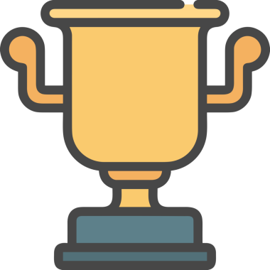 Kazanan ikon sembolü, ödül ödülünün renk tasarımı ile tasarımı ile tasvir edilmesi, modern grafik sanatları dijital tasarımı için mükemmel bir başarı ve zafer sembolü.