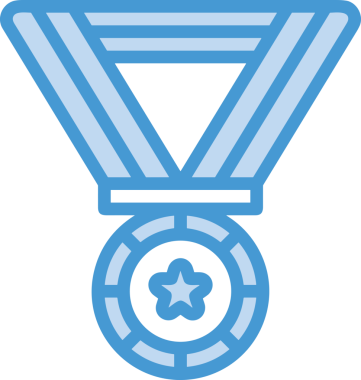 Kazanan ikon sembolü, ödül ödülünün renk tasarımı ile tasarımı ile tasvir edilmesi, modern grafik sanatları dijital tasarımı için mükemmel bir başarı ve zafer sembolü.