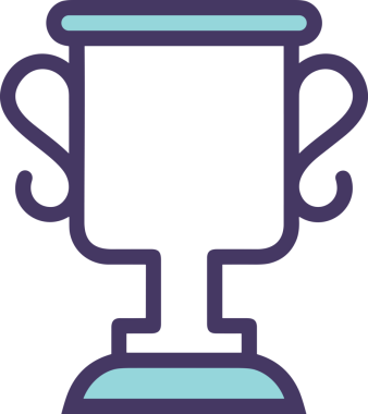 Kazanan ikon sembolü, ödül ödülünün renk tasarımı ile tasarımı ile tasvir edilmesi, modern grafik sanatları dijital tasarımı için mükemmel bir başarı ve zafer sembolü.