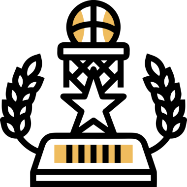 Kazanan ikon sembolü, ödül ödülünün renk tasarımı ile tasarımı ile tasvir edilmesi, modern grafik sanatları dijital tasarımı için mükemmel bir başarı ve zafer sembolü.