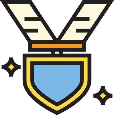 Kazanan ikon sembolü, ödül ödülünün renk tasarımı ile tasarımı ile tasvir edilmesi, modern grafik sanatları dijital tasarımı için mükemmel bir başarı ve zafer sembolü.