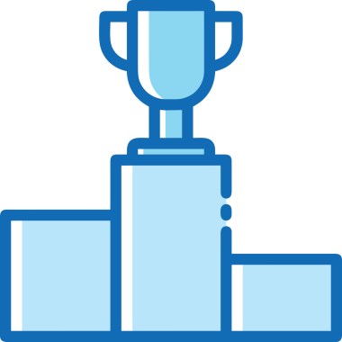 Kazanan ikon sembolü, ödül ödülünün renk tasarımı ile tasarımı ile tasvir edilmesi, modern grafik sanatları dijital tasarımı için mükemmel bir başarı ve zafer sembolü.