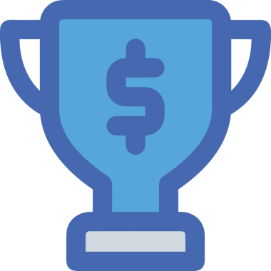 Kazanan ikon sembolü, ödül ödülünün renk tasarımı ile tasarımı ile tasvir edilmesi, modern grafik sanatları dijital tasarımı için mükemmel bir başarı ve zafer sembolü.