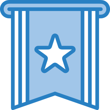 Kazanan ikon sembolü, ödül ödülünün renk tasarımı ile tasarımı ile tasvir edilmesi, modern grafik sanatları dijital tasarımı için mükemmel bir başarı ve zafer sembolü.