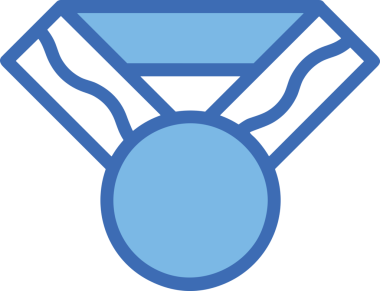 Kazanan ikon sembolü, ödül ödülünün renk tasarımı ile tasarımı ile tasvir edilmesi, modern grafik sanatları dijital tasarımı için mükemmel bir başarı ve zafer sembolü.