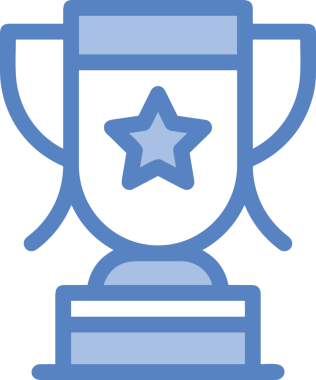 Kazanan ikon sembolü, ödül ödülünün renk tasarımı ile tasarımı ile tasvir edilmesi, modern grafik sanatları dijital tasarımı için mükemmel bir başarı ve zafer sembolü.