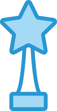 Kazanan ikon sembolü, ödül ödülünün renk tasarımı ile tasarımı ile tasvir edilmesi, modern grafik sanatları dijital tasarımı için mükemmel bir başarı ve zafer sembolü.