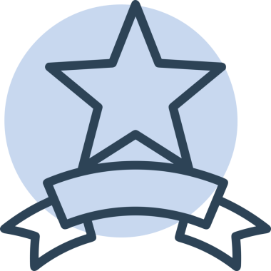 Kazanan ikon sembolü, ödül ödülünün renk tasarımı ile tasarımı ile tasvir edilmesi, modern grafik sanatları dijital tasarımı için mükemmel bir başarı ve zafer sembolü.