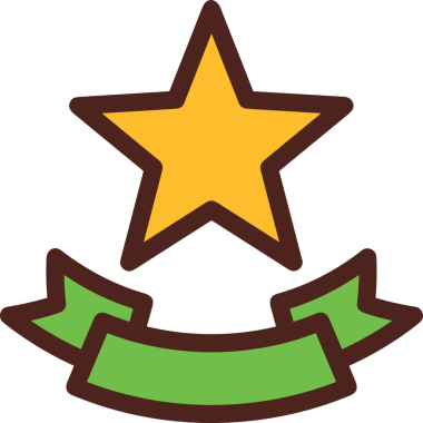 Kazanan ikon sembolü, ödül ödülünün renk tasarımı ile tasarımı ile tasvir edilmesi, modern grafik sanatları dijital tasarımı için mükemmel bir başarı ve zafer sembolü.