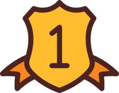 Kazanan ikon sembolü, ödül ödülünün renk tasarımı ile tasarımı ile tasvir edilmesi, modern grafik sanatları dijital tasarımı için mükemmel bir başarı ve zafer sembolü.