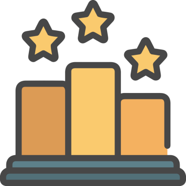 Kazanan ikon sembolü, ödül ödülünün renk tasarımı ile tasarımı ile tasvir edilmesi, modern grafik sanatları dijital tasarımı için mükemmel bir başarı ve zafer sembolü.