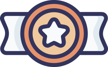 Kazanan ikon sembolü, ödül ödülünün renk tasarımı ile tasarımı ile tasvir edilmesi, modern grafik sanatları dijital tasarımı için mükemmel bir başarı ve zafer sembolü.