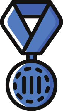 Kazanan ikon sembolü, ödül ödülünün renk tasarımı ile tasarımı ile tasvir edilmesi, modern grafik sanatları dijital tasarımı için mükemmel bir başarı ve zafer sembolü.