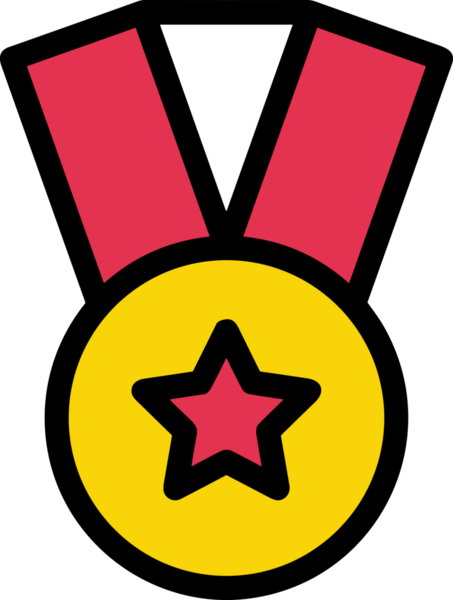 Kazanan ikon sembolü, ödül ödülünün renk tasarımı ile tasarımı ile tasvir edilmesi, modern grafik sanatları dijital tasarımı için mükemmel bir başarı ve zafer sembolü.