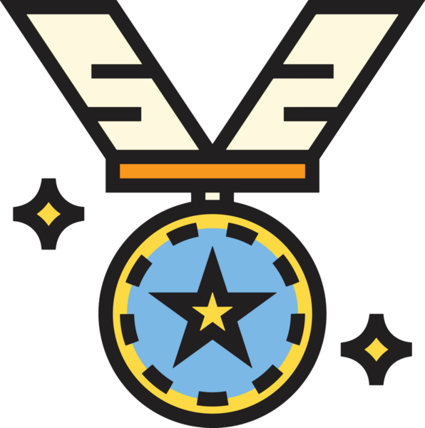 Kazanan ikon sembolü, ödül ödülünün renk tasarımı ile tasarımı ile tasvir edilmesi, modern grafik sanatları dijital tasarımı için mükemmel bir başarı ve zafer sembolü.